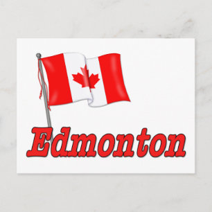 Vlag van Canada - Edmonton Briefkaart