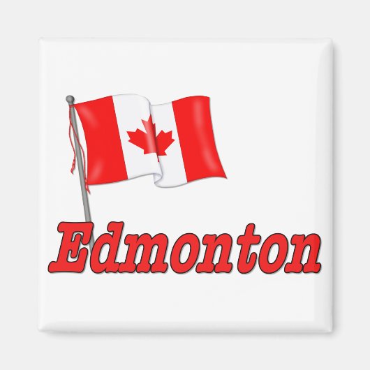 Vlag van Canada - Edmonton Magneet (Voorkant)