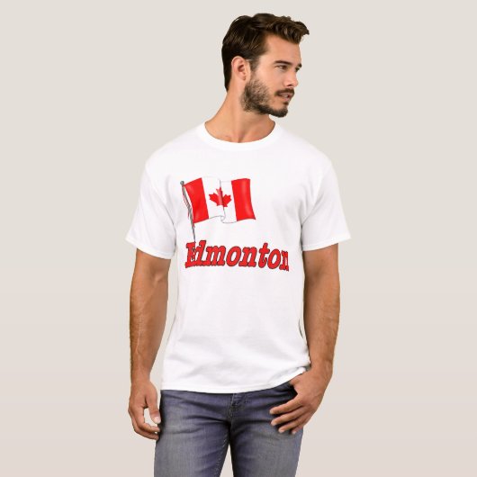 Vlag van Canada - Edmonton T-shirt (Voorkant volledig)