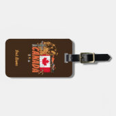  vlag van Canada en grizzly beer souvenir Bagagelabel (Voorkant horizontaal)