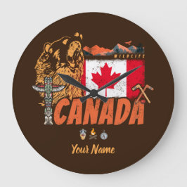  vlag van Canada en grizzly beer souvenir Grote Klok