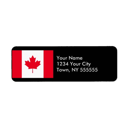 Vlag van Canada Etiket (Voorkant)