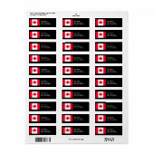 Vlag van Canada Etiket (Full Sheet)