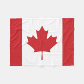 Vlag van Canada Fleece Deken (Voorkant (Horizontaal))