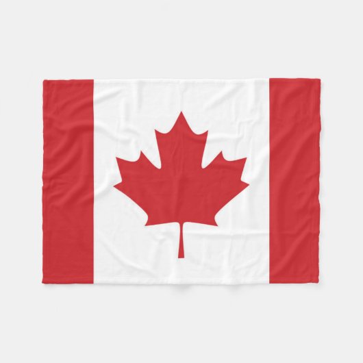 Vlag van Canada Fleece Deken (Voorkant (Horizontaal))