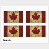 Vlag van Canada / geroosterd Rechthoekige Sticker (Vel)