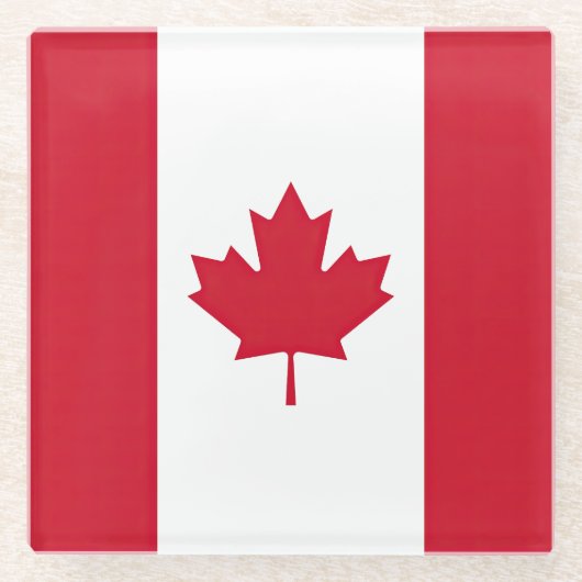 Vlag van Canada Glazen Onderzetter (Voorkant)
