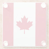 Vlag van Canada Glazen Onderzetter (Achterkant)