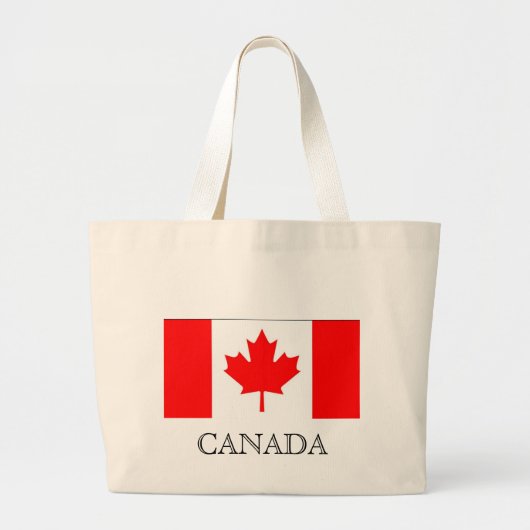 Vlag van Canada Grote Tote Bag (Voorkant)