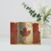 Vlag van Canada/Grunge Briefkaart (Staand voorkant)