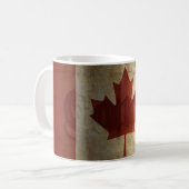 Vlag van Canada / Grunge... Koffiemok (Voorkant links)