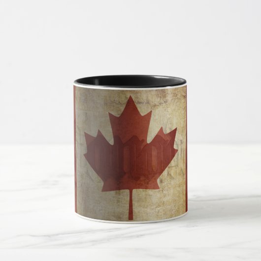 Vlag van Canada / Grunge... Mok (Midden)