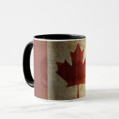 Vlag van Canada / Grunge... Mok (Voorkant links)