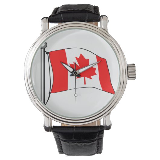 Vlag van Canada Horloge (Voorkant)