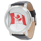 Vlag van Canada Horloge (Gekanteld)