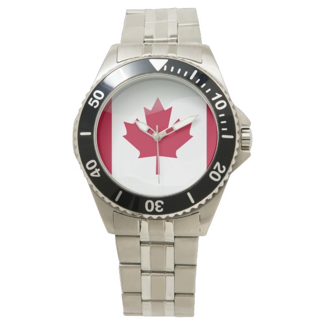 Vlag van Canada Horloge (Voorkant)