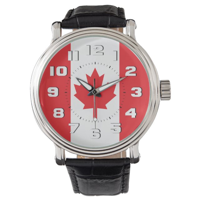 Vlag van Canada Horloge (Voorkant)