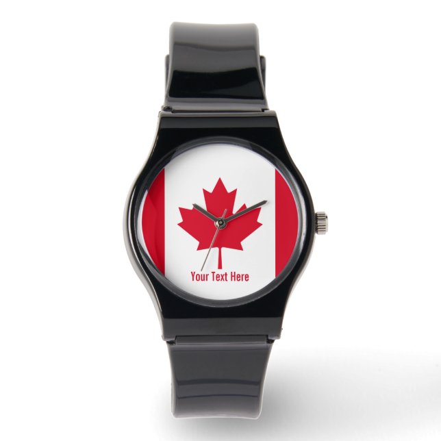 Vlag van Canada Horloge (Voorkant)