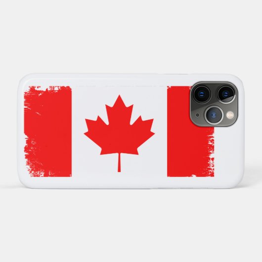 Vlag van Canada in distressed staat Case-Mate iPhone Case (Achterkant (horizontaal))