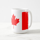 Vlag van Canada in distressed staat Koffiemok (Voorkant rechts)
