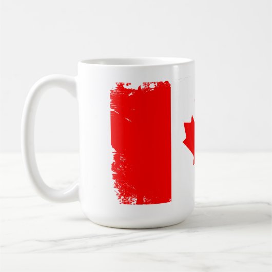 Vlag van Canada in distressed staat Koffiemok (Links)