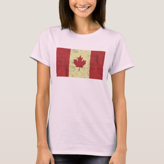 Vlag van Canada in nood T-shirt (Voorkant)