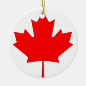 Vlag van Canada Keramisch Ornament (Voorkant)