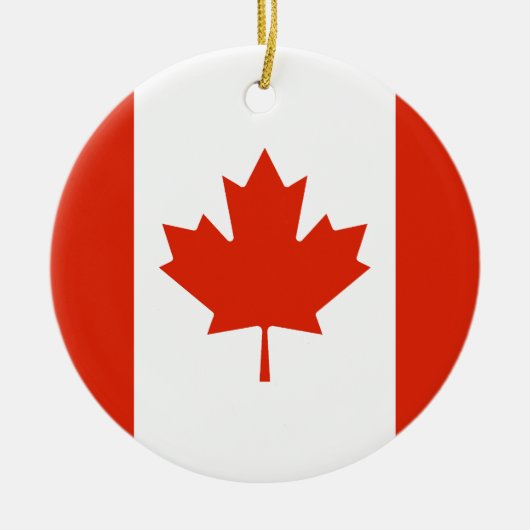 Vlag van Canada Keramisch Ornament (Voorkant)