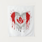 Vlag van Canada Liefde Wandkleed (Voorkant)