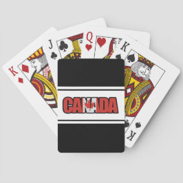 Vlag van Canada met esdoornblad in typografische t Pokerkaarten