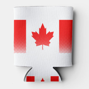 Vlag van Canada met halftooneffect Blikjeskoeler