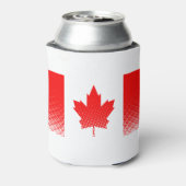 Vlag van Canada met halftooneffect Blikjeskoeler (Blikje Achterkant)