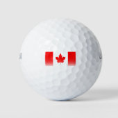 Vlag van Canada met halftooneffect Golfballen (Voorkant)