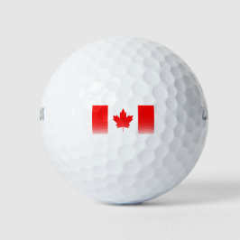 Vlag van Canada met halftooneffect Golfballen