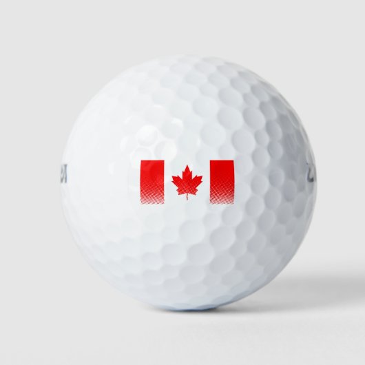 Vlag van Canada met halftooneffect Golfballen (Voorkant)