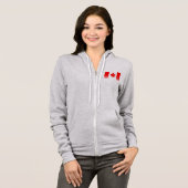 Vlag van Canada met halftooneffect Hoodie (Voorkant volledig)