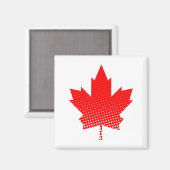Vlag van Canada met halftooneffect Magneet (Voorkant / Achterkant)