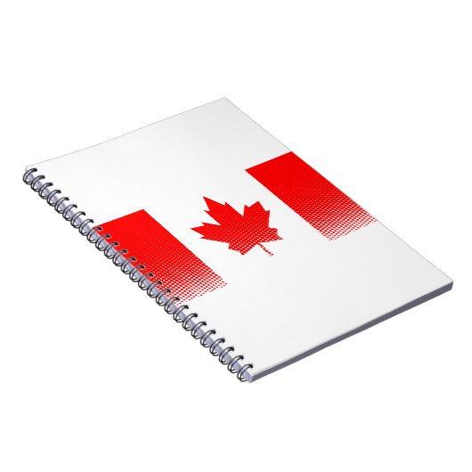 Vlag van Canada met halftooneffect Notitieboek (Rechterzijde)