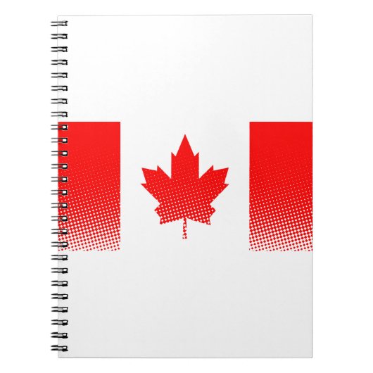 Vlag van Canada met halftooneffect Notitieboek (Voorkant)