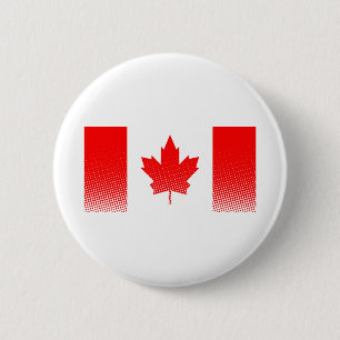 Vlag van Canada met halftooneffect Ronde Button 5,7 Cm