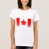 Vlag van Canada met halftooneffect T-shirt (Voorkant)