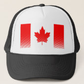 Vlag van Canada met halftooneffect Trucker Pet (Voorkant)