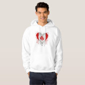 Vlag van Canada met liefde Hoodie (Voorkant volledig)
