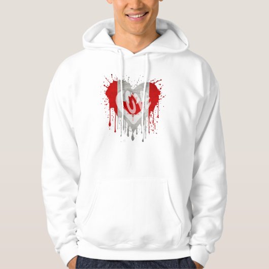 Vlag van Canada met liefde Hoodie (Voorkant)