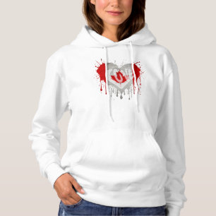 Vlag van Canada met liefde Hoodie