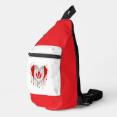 Vlag van Canada met liefde Sling Bag (Rechterhoek)