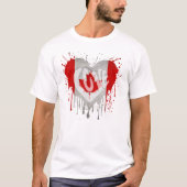 Vlag van Canada met liefde T-shirt (Voorkant)