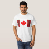 Vlag van Canada met rode/zwarte-Oekraïense kruisti T-shirt (Voorkant volledig)