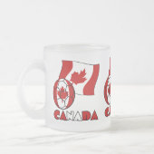 Vlag van Canada met Voetbal Matglas Koffiemok (Links)