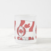 Vlag van Canada met Voetbal Matglas Koffiemok (Center)